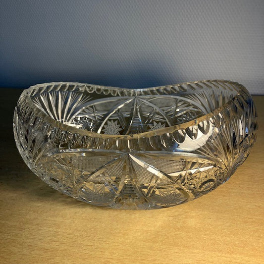 Coupe, Vase Corbeille, En Cristal de Bohême