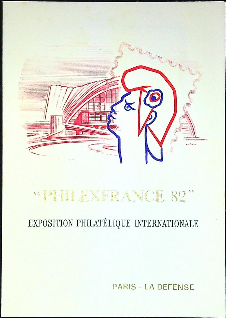 Philexfrance 82 Enveloppe Dépliant Timbre 1er jour Encart Fdc Yvert et Tellier
