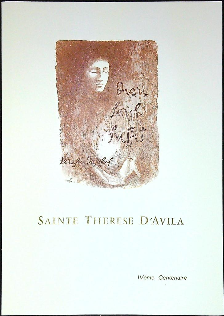 Sainte Thérèse D'avila Enveloppe Dépliant Timbre 1er jour Encart Fdc Yvert et Tellier