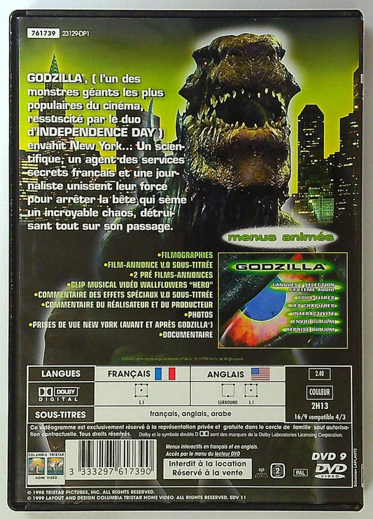 Dvd Godzilla Roland Emmerich Jean Reno Matthew Broderick