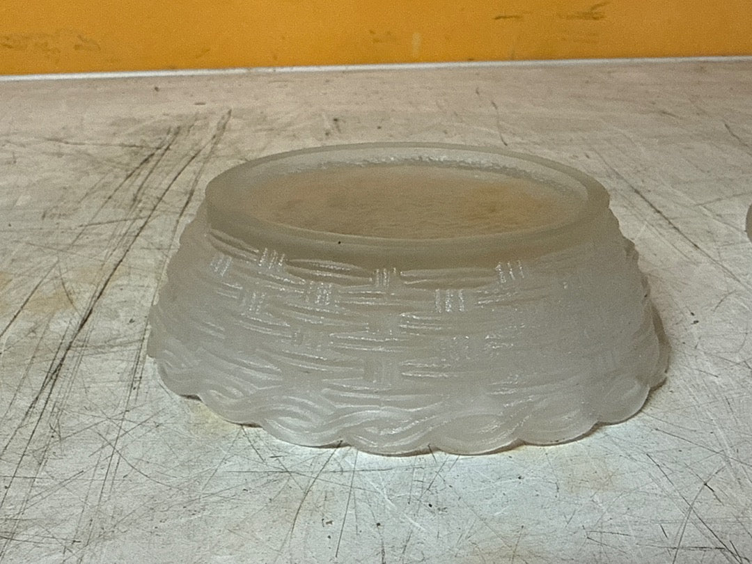 Coquetier – Poule en verre givré