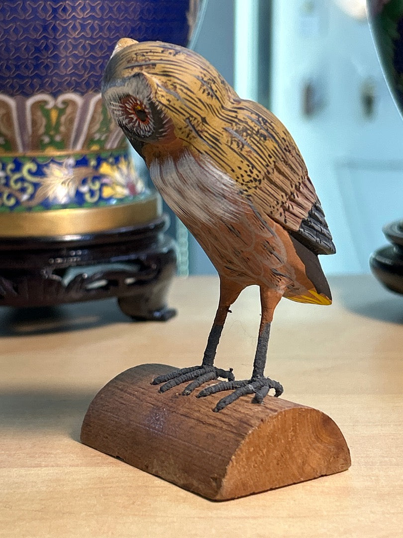 Figurine Chouette / Hibou En Bois