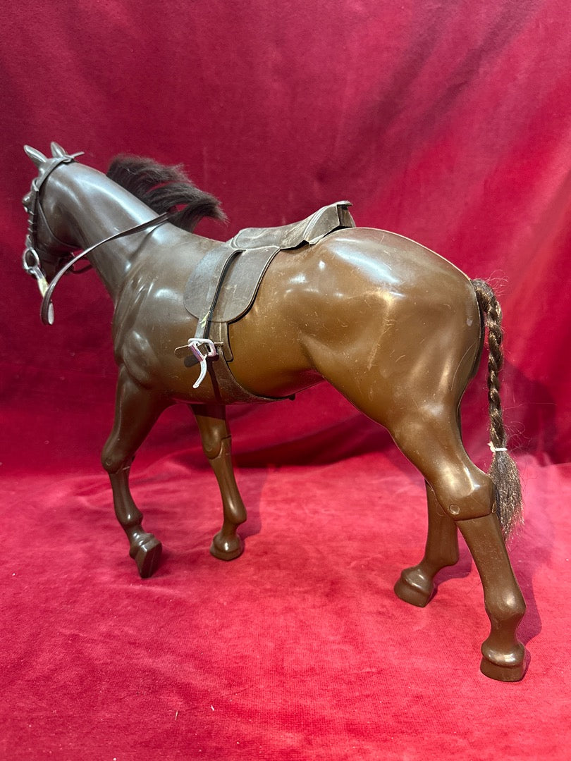 Figurine cheval Mustang Action Joe jouet marron avec selle