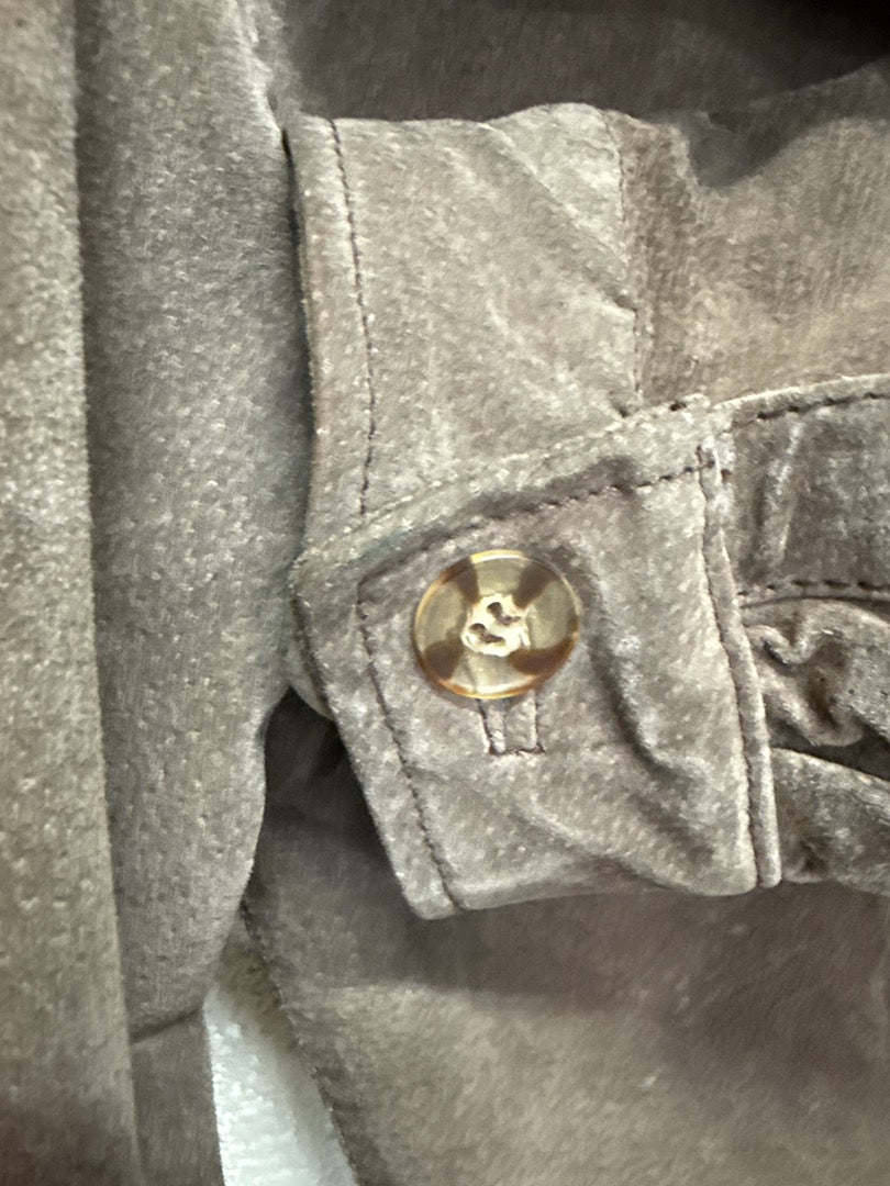 Veste Lr – Croute de cuir marron