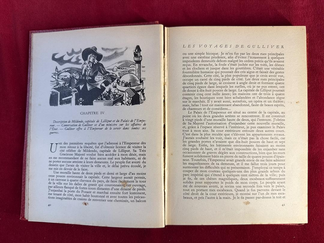 Les Voyages de Gulliver – Swift, Rouge et Or, 1948, illustré H. Dimpre