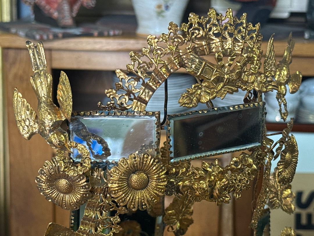 Ornement de Globe de mariée - Ancien - Bibelot - Décoration dorée