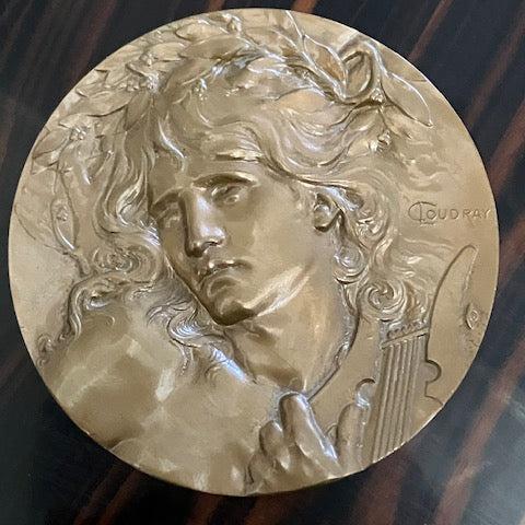 Grande Médaille En Bronze De 11,4 cm De Diamètre Signé Lucien Coudray