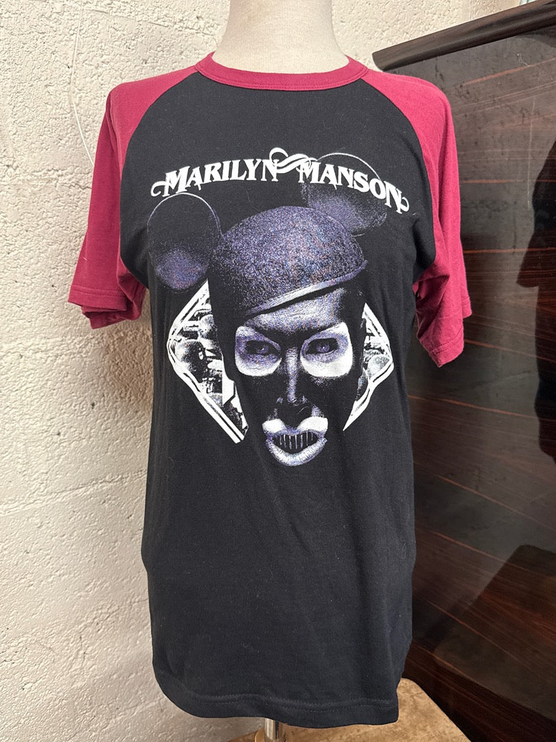 T-shirt Marilyn Manson – Noir et bordeaux L