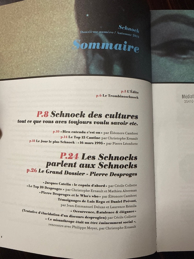 Livre Schnock N°12 – La Tengo – Non-fiction – Pierre Desproges