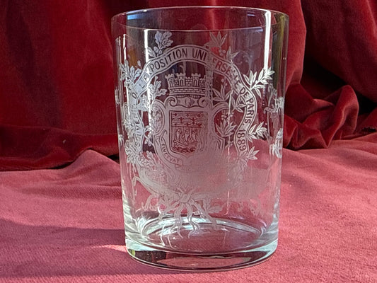Gobelet gravé souvenir de l’Exposition universelle de Paris 1889