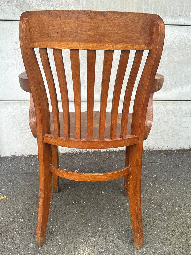 Fauteuil de bureau – Vintage – Bois massif Usa, circa 1900