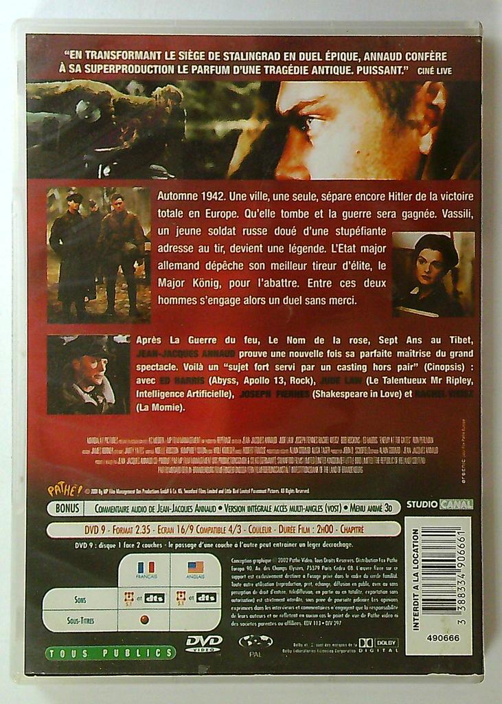 Dvd Stalingrad jean-jacques Annaud Jude Law Ed Harris