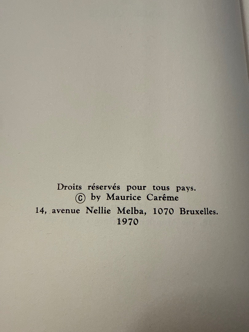 Livre – Maurice Carême – Poésie – Entre deux mondes 1970
