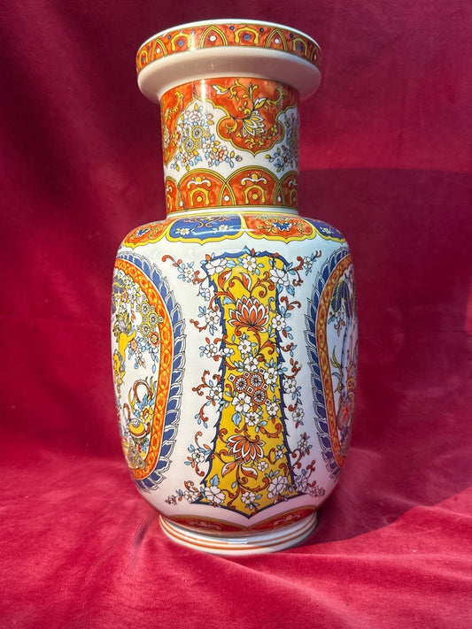 Grand vase en céramique décor coloré Ceramiche Artistiche Made in Italy