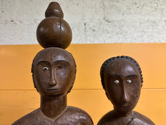Paire de sculptures en bois – Statuettes africaines