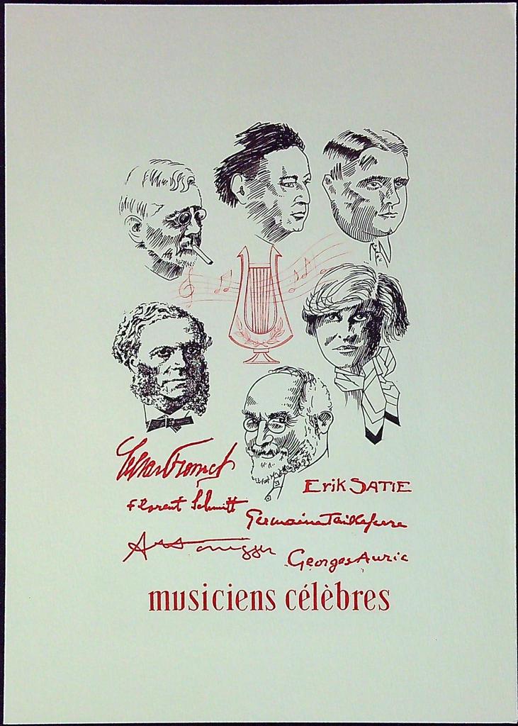 Musiciens Célèbres Enveloppe Dépliant Timbre 1er jour Encart Fdc Yvert et Tellier