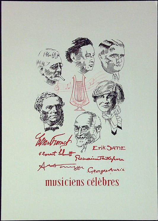 Musiciens Célèbres Enveloppe Dépliant Timbre 1er jour Encart Fdc Yvert et Tellier