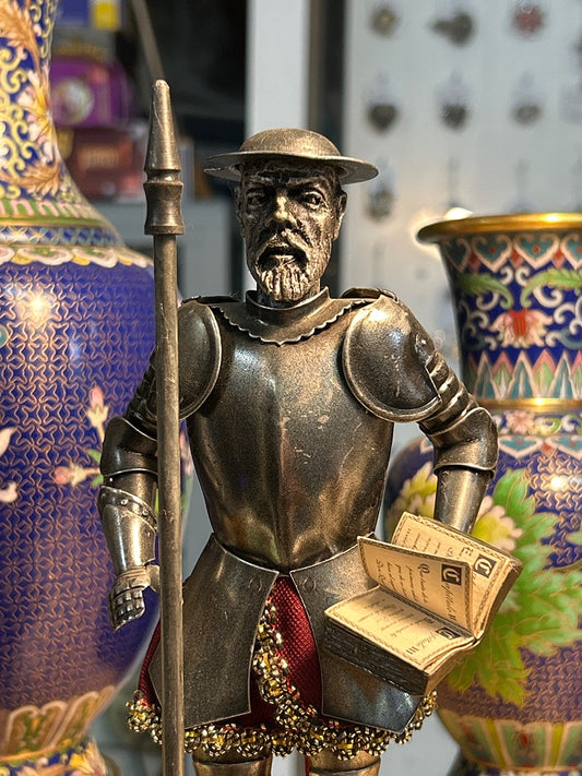 Figurine Don Quichotte – Vintage – Décoration – Metal et bois