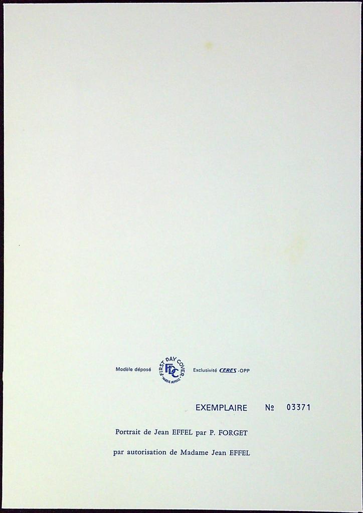 Jean Effel Enveloppe Dépliant Timbre 1er jour Encart Fdc Yvert et Tellier