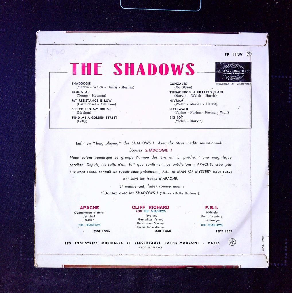 Vinyle Dance with The Shadows Columbia