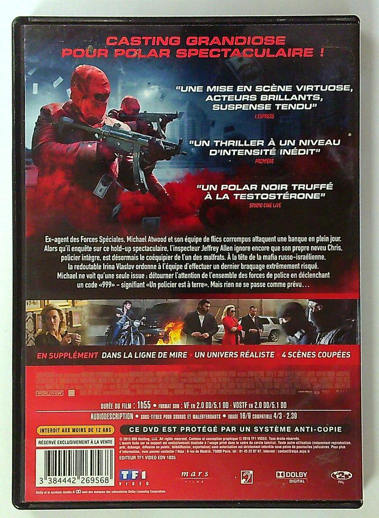 Dvd Triple 9 Film Action Thriller Tf1 Vidéo