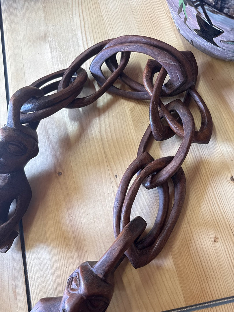 Ornement couple bois brun – Art africain – Décoration