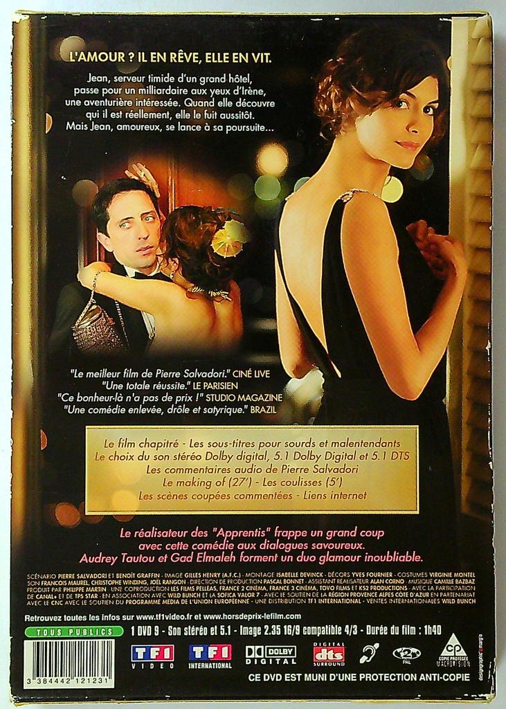 Dvd Hors de prix - Pierre Salvadori - Tf1 Vidéo