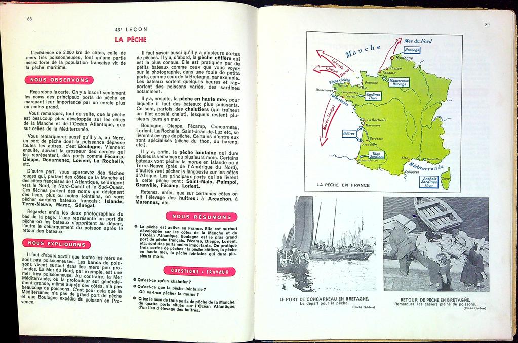 Livre ancien – Librairie Istra – Géographie – Scolaire 1955