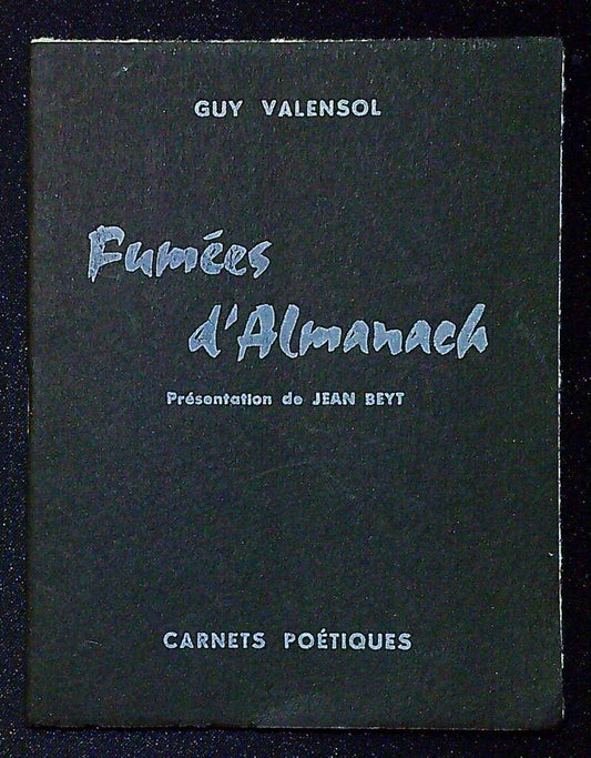 Livre – Guy Valensol – Poésie – Édition originale 1963
