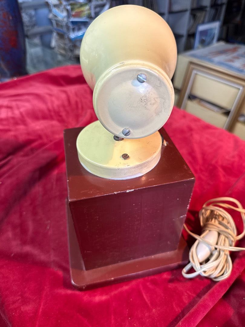 Lampe de bureau – Vintage – Luminaire – Bakélite marron et crème