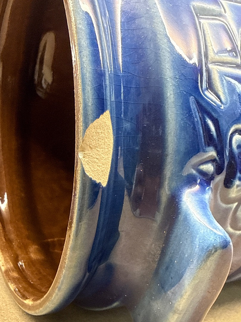 Pot à Rumtopf – W. Germany – Cuisine – Grès Bleu Décor Fruits