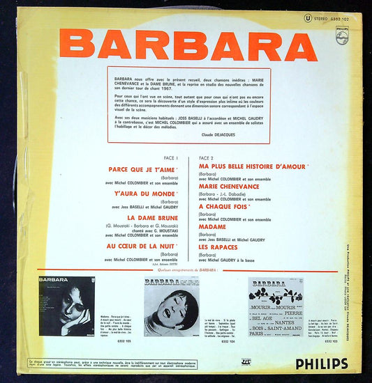 Vinyle Barbara Ma plus belle histoire d'amour Philips