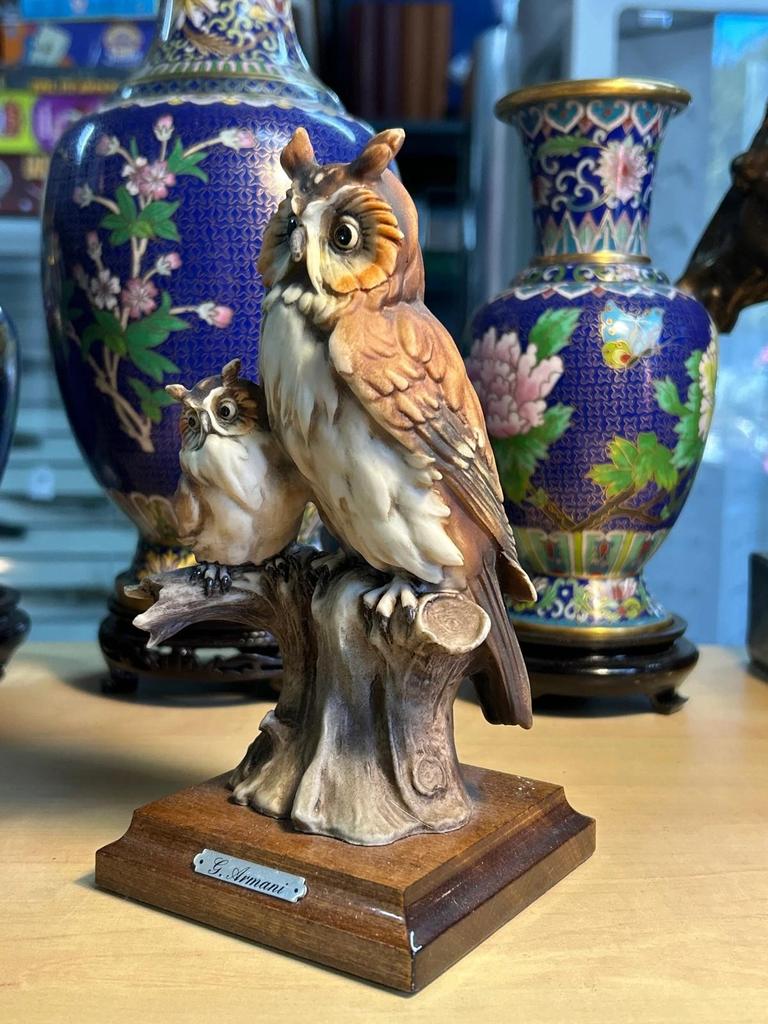 Statuette sculpté Chouette / Hibou signé Giuseppe Armani