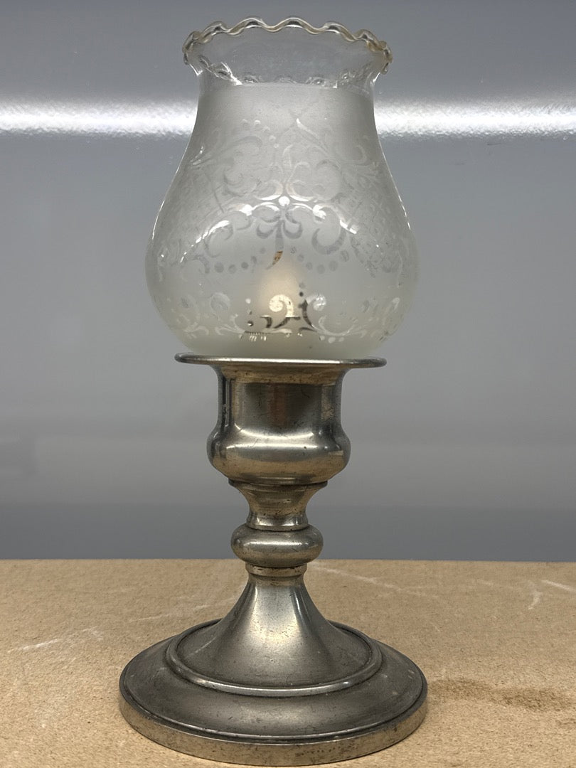 Lampe à huile – La Lampione Le Lingot – Luminaire – Vintage étain verre dépoli