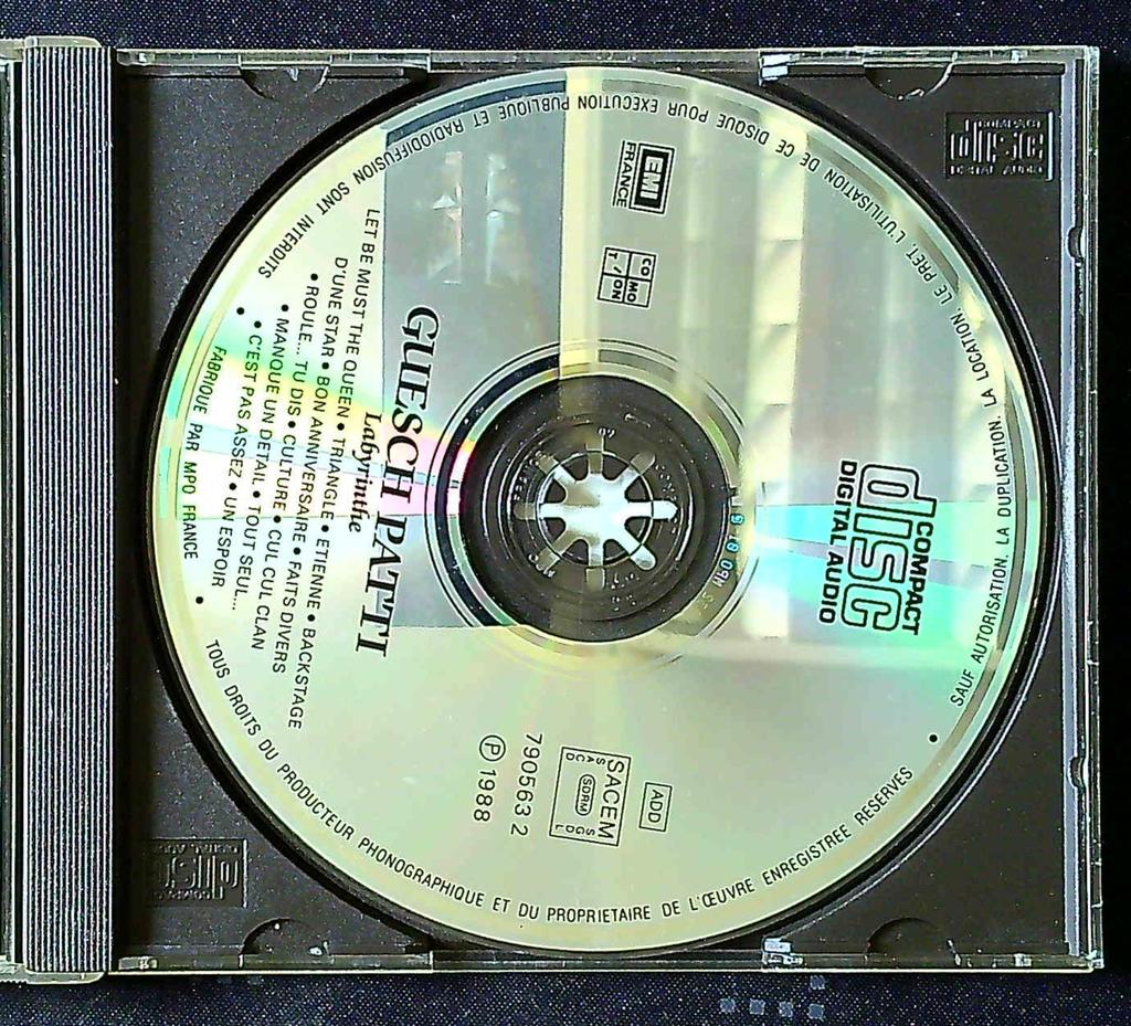 Cd – Guesch Patti Labyrinthe – Musique – Album 1988