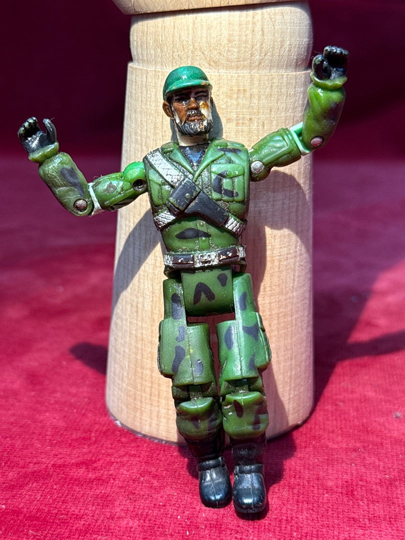 Figurine militaire vintage articulée camouflage vert