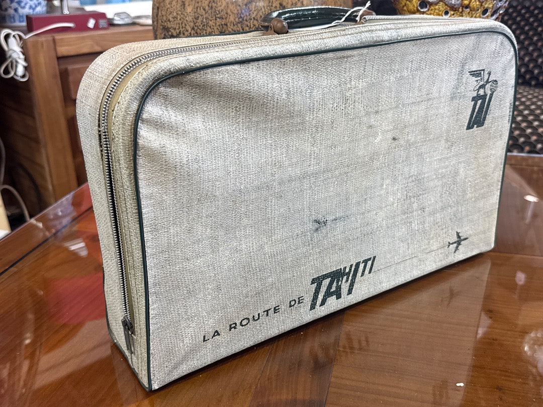 Valise vintage – Tai Route de Tahiti – Bagagerie – Toile