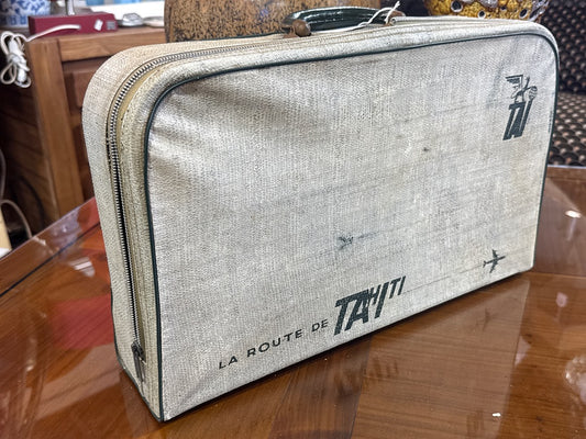 Valise vintage – Tai Route de Tahiti – Bagagerie – Toile