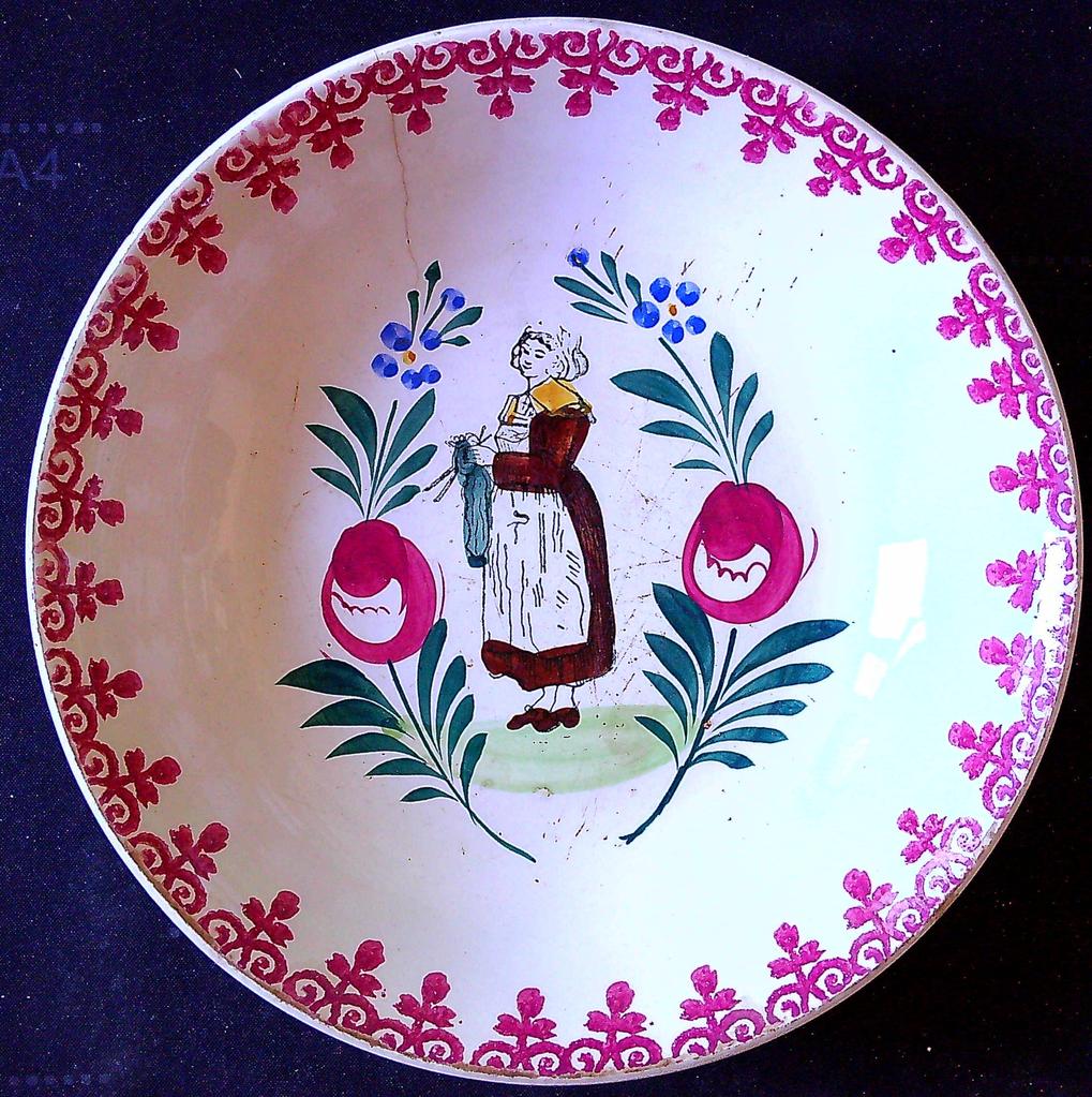 Assiette creuse ancienne Moulin des Loups et Hamage