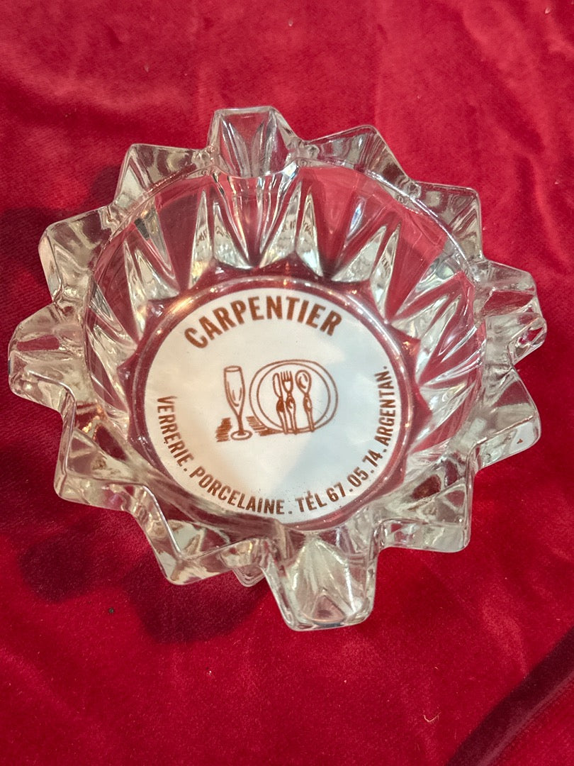 Cendrier publicitaire – Carpentier – Cendrier – Verre vintage