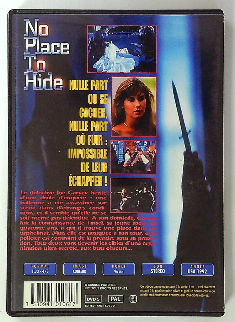 Dvd No Place To Hide Kristofferson Barrymore 1992