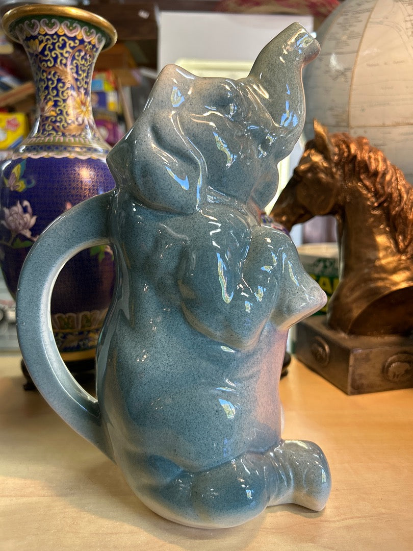 Pichet Barbotine Éléphant Vintage