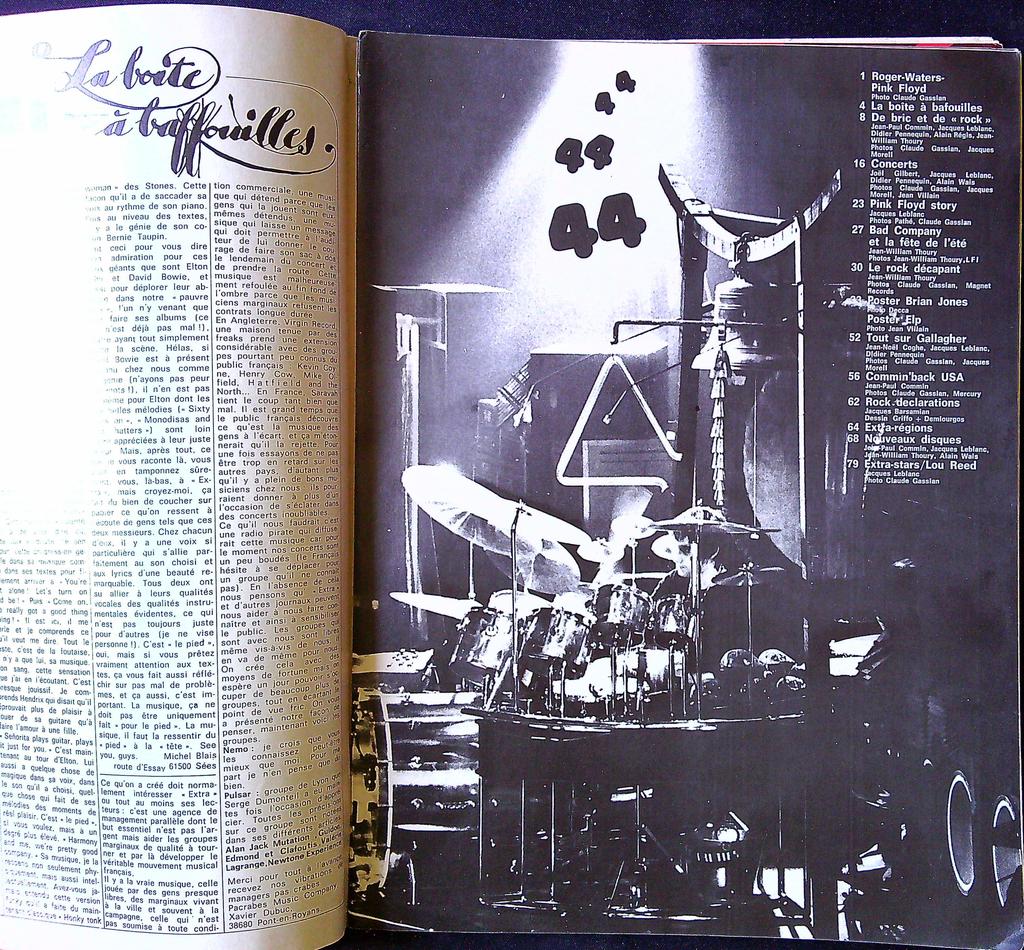 Magazine – Extra N°44 – Musique – Pink Floyd Lou Reed