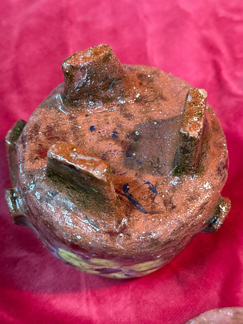 Pot en céramique – Fait main – Poterie – Décor fleuri