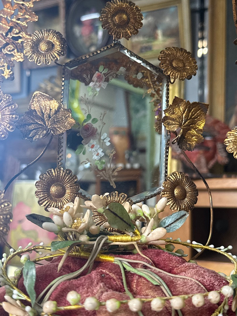 Ornement de Globe de mariée - Ancien - Bibelot - Décoration dorée