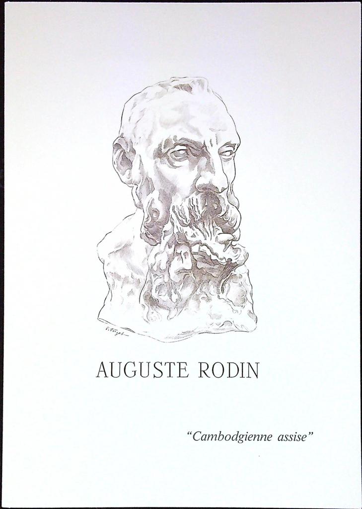 Auguste Rodin Cambodgienne Assie Enveloppe Dépliant Timbre 1er jour Encart Fdc Yvert et Tellier