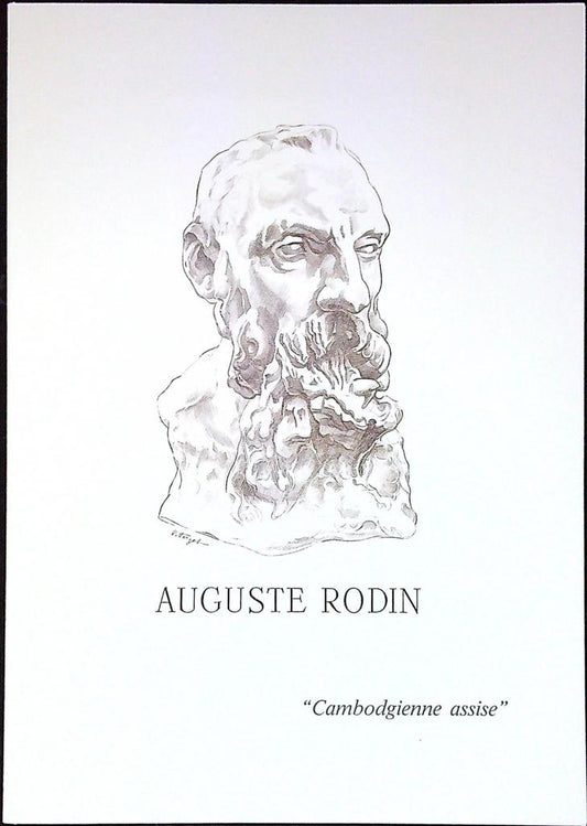 Auguste Rodin Cambodgienne Assie Enveloppe Dépliant Timbre 1er jour Encart Fdc Yvert et Tellier