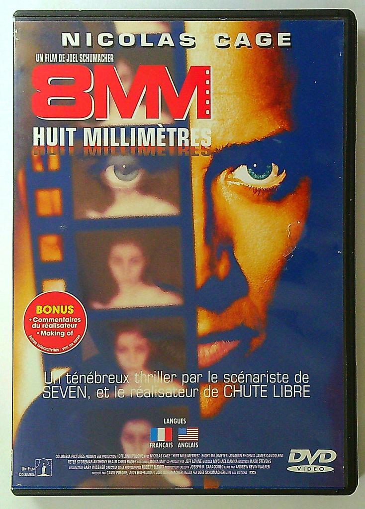 Dvd 8mm Huit Millimètres Nicolas Cage Thriller