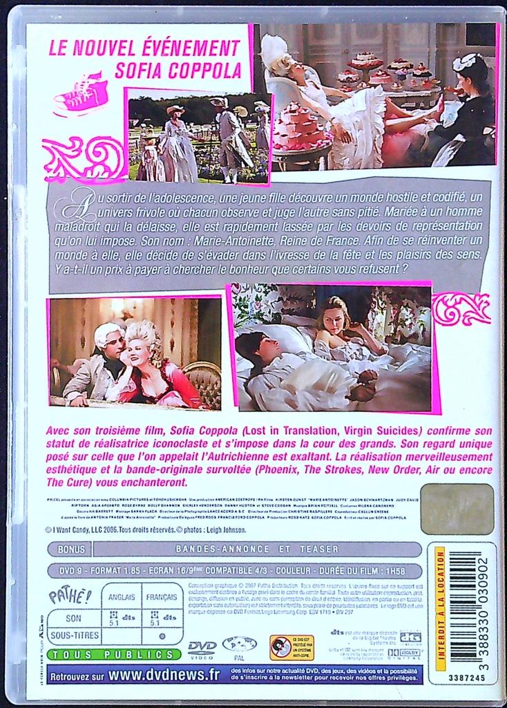 Dvd Marie Antoinette – Sofia Coppola – Vidéo – Drame historique