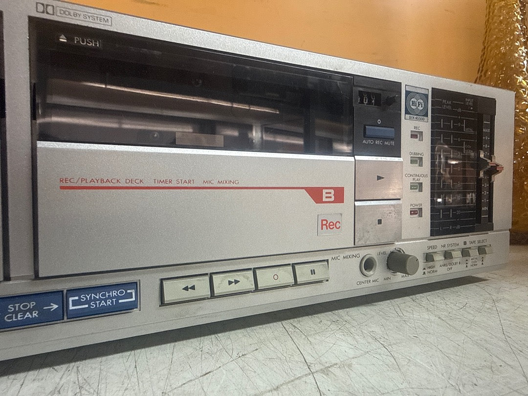 Platine Double Cassette – Jvc Kd-w5 – Elément Hi-fi – Vintage argenté métal